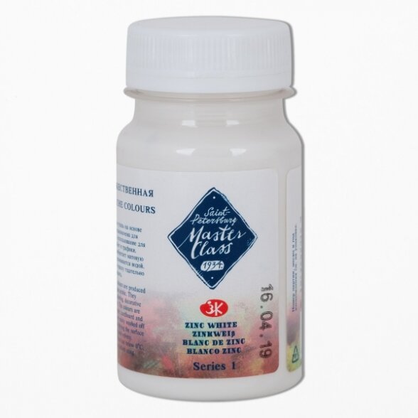 Gouache "Master-Class" in Plastic Jar 100 ml — 100 Zinc White Gouache "Master-Class" in Plastic Jar 100 ml — 100 Zinc White