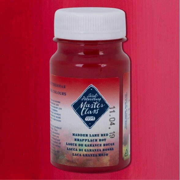 Gouache "Master-Class" in Plastic Jar 100 ml — 339 Madder Lake Red Gouache "Master-Class" in Plastic Jar 100 ml — 339 Madder Lake Red
