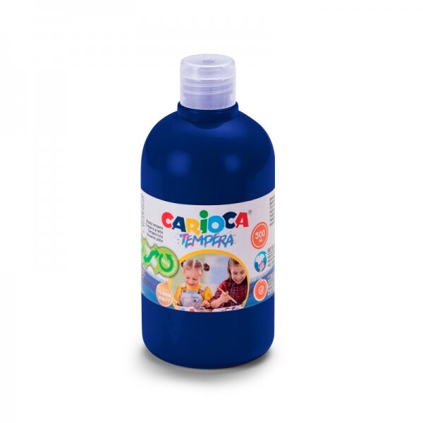 Краска Carioca Tempera 500 мл темно-синяя Краска Carioca Tempera 500 мл темно-синяя