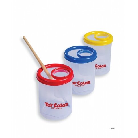 Toy Color Round brush holder (supplied in assorted colours: blue, yellow, red)