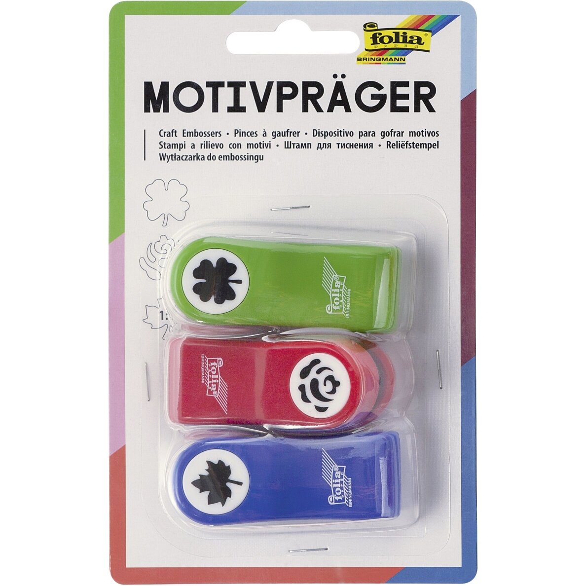 Craft Embossers ALL-YEAR ASSORTMENT, Kit 3, 3 stamps à 15mm, assorted