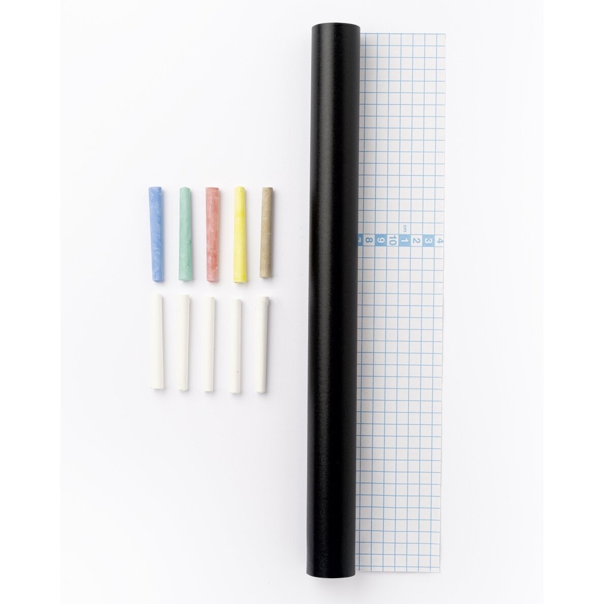 Blackboard Foil self-adhesive 135µ, 45x200cm, 1 roll, black incl. 10 chalks 1