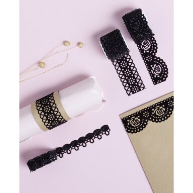 Velvet Borders FOLKORE, self adhesive, 3 rolls, assorted colours