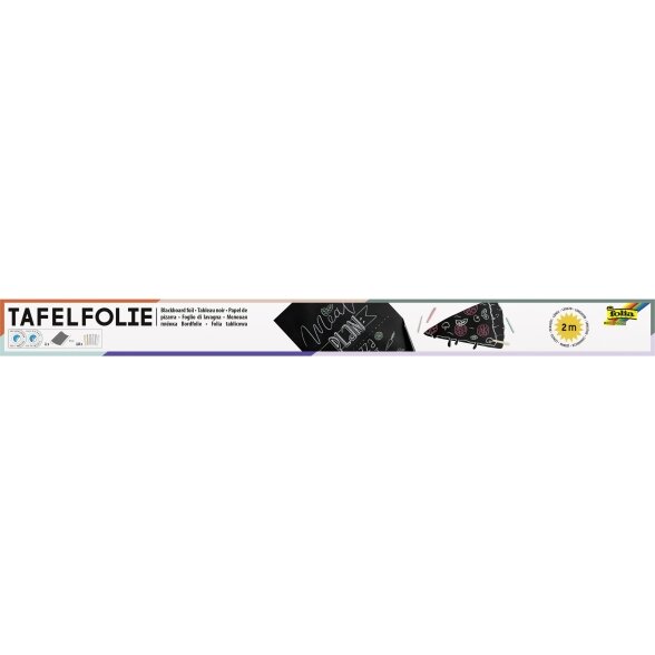 Blackboard Foil self-adhesive 135µ, 45x200cm, 1 roll, black incl. 10 chalks
