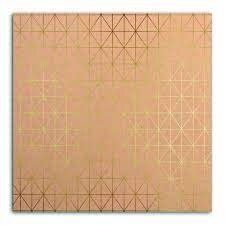 Kartonas kraft su auksinėmis linijomis, 30,5*30,5cm