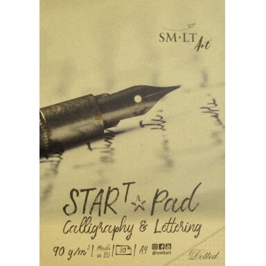 Блокнот для каллиграфии в точку StarT pad SMLT формата А4, 30 листов, плотностью 90 г/м2, с откидной обложкой и твёрдым переплётом Блокнот для каллиграфии в точку StarT pad SMLT формата А4, 30 листов, плотностью 90 г/м2, с откидной обложкой и твёрдым переплётом
