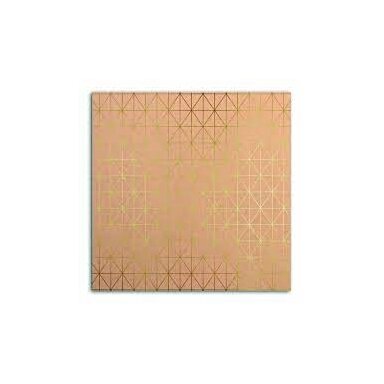 Kartonas kraft su auksinėmis linijomis, 30,5*30,5cm