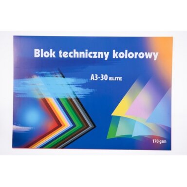 Картон цветной Kreska ELITE A3 30 листов