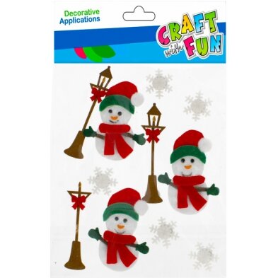 Рождественская декорация: наклейки из фетра Craft-Fun Снеговики 11 шт