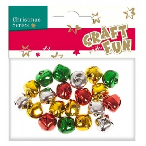 Kalėdiniai skambaliukai 4 spalvų, 20 vnt. CRAFT-FUN