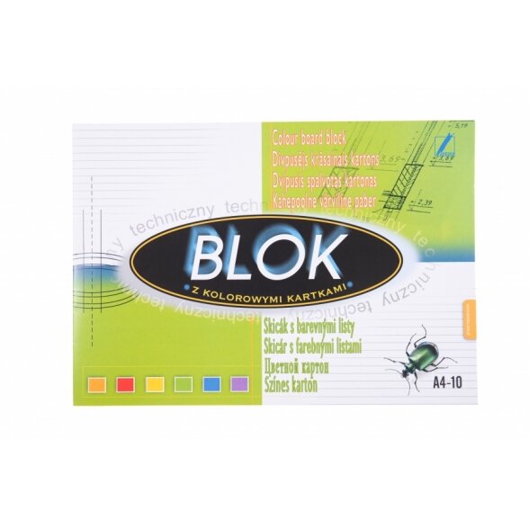 Kreska Colored Cardboard A4 170 gsm 10 sheets Kreska Colored Cardboard A4 170 gsm 10 sheets