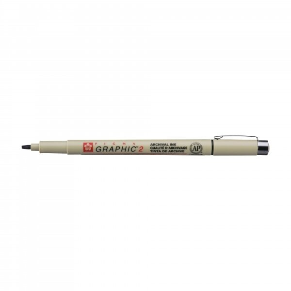 Sakura Pigma Graphic 2 mm Black 1 Sakura Pigma Graphic 2 mm Black 1