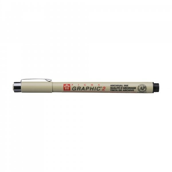 Sakura Pigma Graphic 2 mm Black Sakura Pigma Graphic 2 mm Black