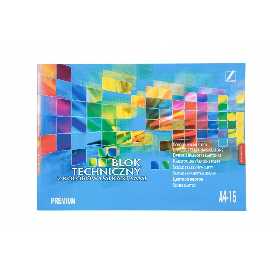 Kartonas spalvotas Kreska Premium A5 170 g/m2 15 lapų