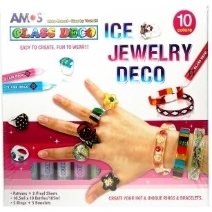 Краски по стеклу в наборе Amos Glass Deco "Ice Jewelry" 10x10,5 мл