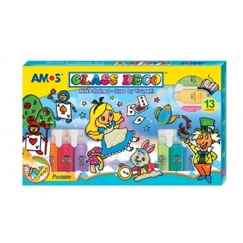 Краски по стеклу в наборе Amos Glass Deco 13x22 мл Краски по стеклу в наборе Amos Glass Deco 13x22 мл