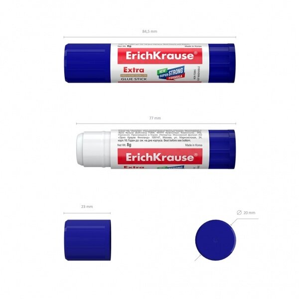 Klijai pieštukiniai ErichKrause Extra 8 g 4 Klijai pieštukiniai ErichKrause Extra 8 g 4