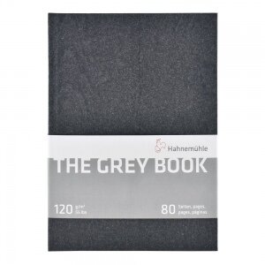 Knygelė eskizams The Grey Book A4, 40 lapų, popierius 120 gr. šviesiai pilkos spalvos
