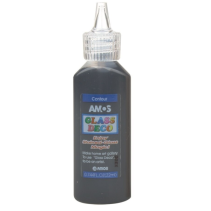 Kontūras stiklo dekoravimui Amos Glass Deco 22 ml juodos 1 vnt Kontūras stiklo dekoravimui Amos Glass Deco 22 ml juodos 1 vnt