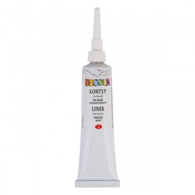 White pearl acrylic liners for textile Decola in tubes 18 ml
