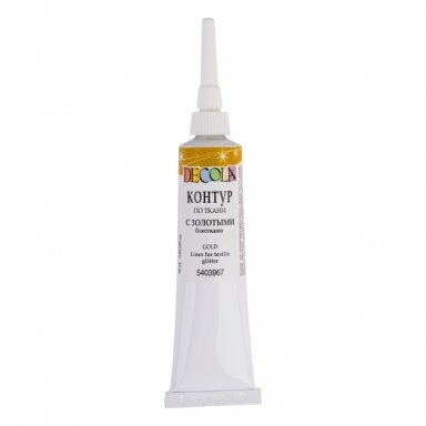 Acrylic Liners for Textile Decola in Tubes 18 ml — 967 Gold with sparkles