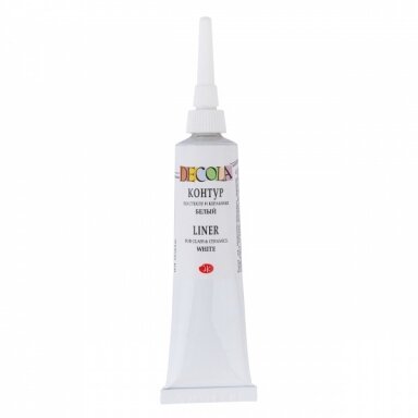 Decola Glass & Ceramic Contour Liner in Metal Tubes 18 ml — 104 White