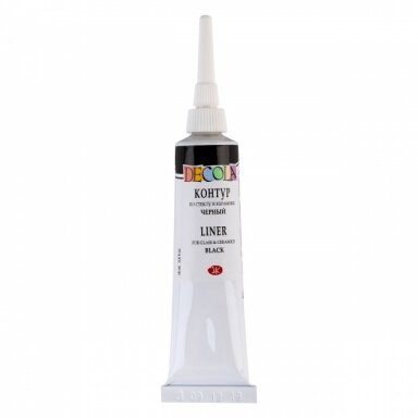 Decola Glass & Ceramic Contour Liner in Metal Tubes 18 ml — 810 Black