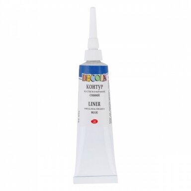 Decola Glass & Ceramic Contour Liner in Metal Tubes 18 ml — 515 Blue