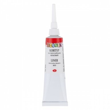 Decola Glass & Ceramic Contour Liner in Metal Tubes 18 ml — 331 Red