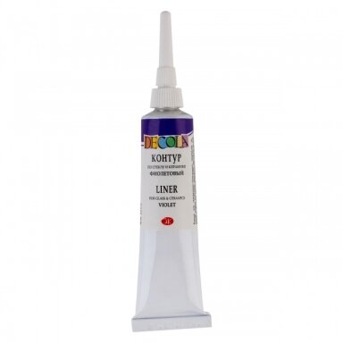 Decola Glass & Ceramic Contour Liner in Metal Tubes 18 ml — 607 Violet