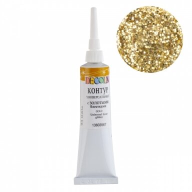 Kontūras universalus Decola 18 ml Nr.967 su blizgučiais aukso spalvos
