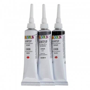 Kontūrų rinkinys stiklui ir keramikai Decola Classic 3x18 ml Kontūrų rinkinys stiklui ir keramikai Decola Classic 3x18 ml