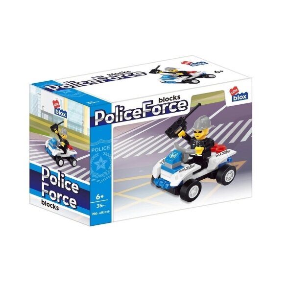 Konstruktorius Alleblox Policija, 35 detalės Konstruktorius Alleblox Policija, 35 detalės