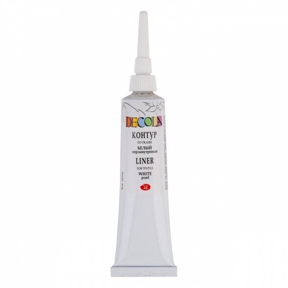 White pearl acrylic liners for textile Decola in tubes 18 ml White pearl acrylic liners for textile Decola in tubes 18 ml