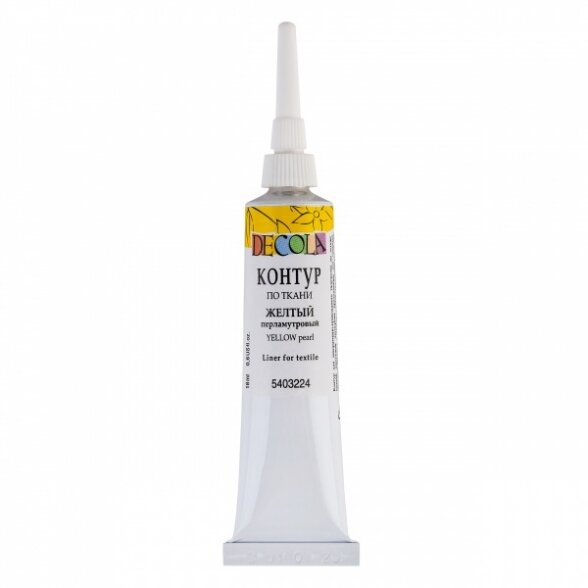 Yellow pearl acrylic liners for textile Decola in tubes 18 ml Yellow pearl acrylic liners for textile Decola in tubes 18 ml