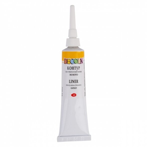 Decola Glass & Ceramic Contour Liner in Metal Tubes 18 ml — 965 Gold Decola Glass & Ceramic Contour Liner in Metal Tubes 18 ml — 965 Gold