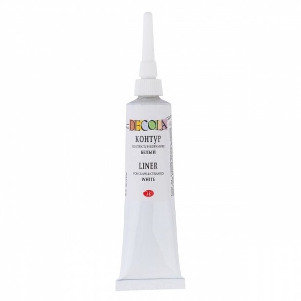 Kontūras stiklui ir keramikai Decola 18 ml Nr.104 baltas Kontūras stiklui ir keramikai Decola 18 ml Nr.104 baltas