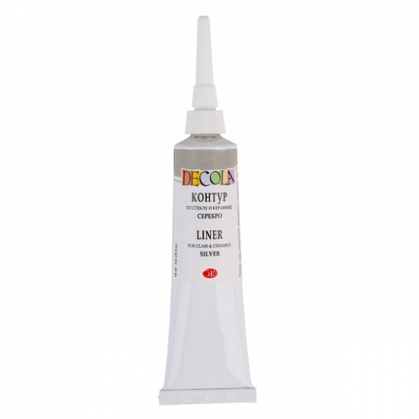 Decola Glass & Ceramic Contour Liner in Metal Tubes 18 ml — 966 Silver Decola Glass & Ceramic Contour Liner in Metal Tubes 18 ml — 966 Silver