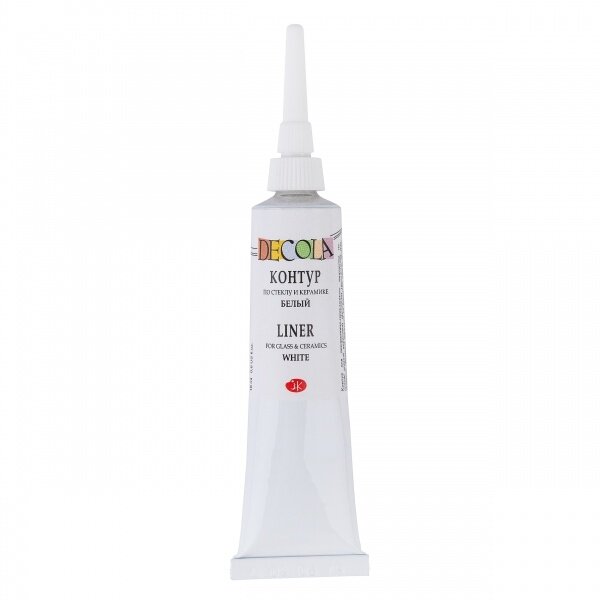 Kontūras stiklui ir keramikai Decola 18 ml Nr.104 baltas