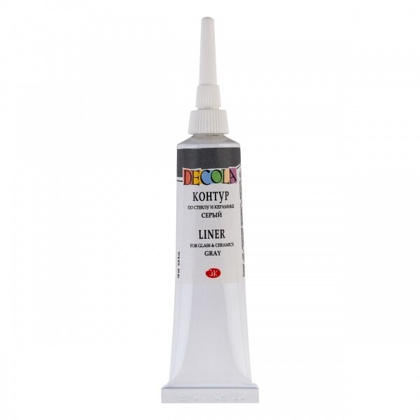 Kontūras stiklui ir keramikai Decola 18 ml Nr.814 pilkos spalvos