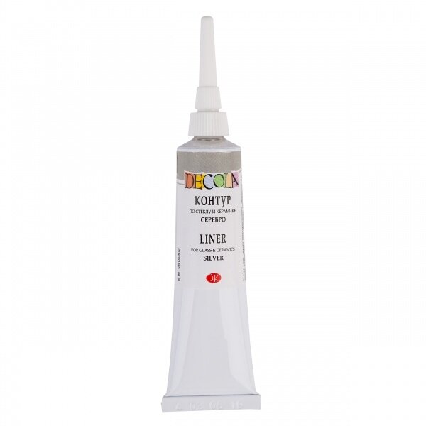 Decola Glass & Ceramic Contour Liner in Metal Tubes 18 ml — 966 Silver