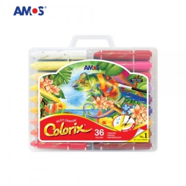 Kreidelės šilkinės 3 viename Amos Colorix 36 sp.