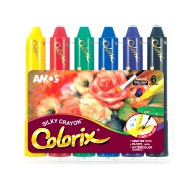 Kreidelės šilkinės 3 viename Amos Colorix 6 sp.