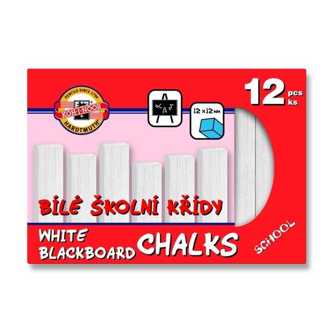 Kreida lentai Koh-I-Noor balta 12 vnt. Kreida lentai Koh-I-Noor balta 12 vnt.