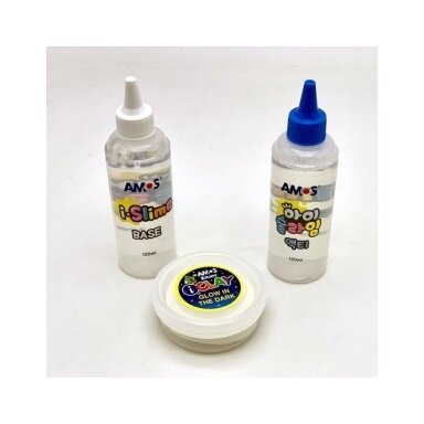 Kūrybinis rinkinys "Pasigamink slaimą Glow in the dark" Amos