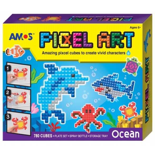 Набор для творчества из бисера Amos Pixel Art "Ocean", 780 деталей Набор для творчества из бисера Amos Pixel Art "Ocean", 780 деталей