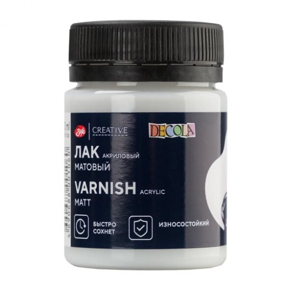 Matt acrylic varnish "Decola" in jars 50 ml
