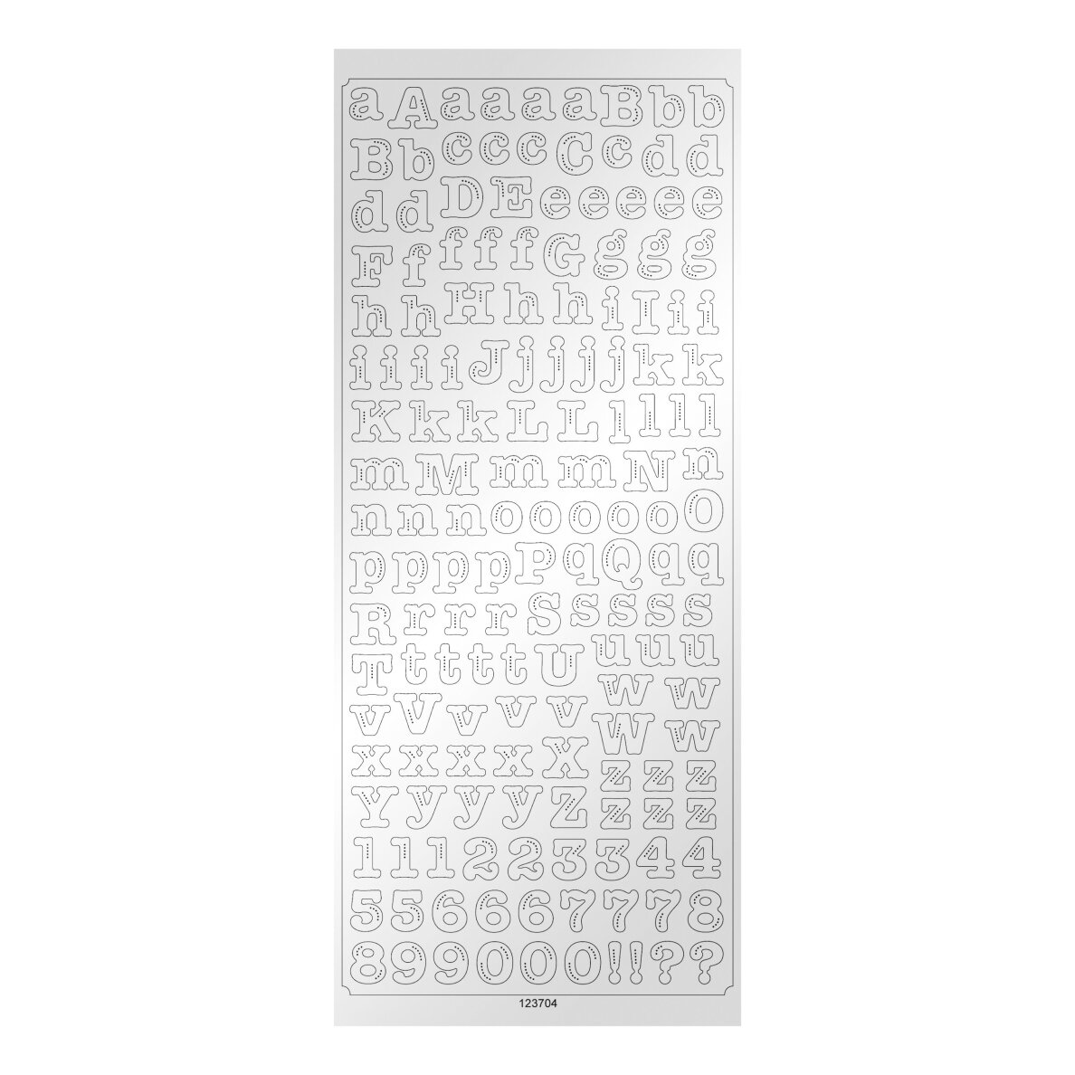 Контурные наклейки НА КРУГЛЫЙ ГОД, ок. 10x24см, 10 листов, золото и серебро в ассорти 1