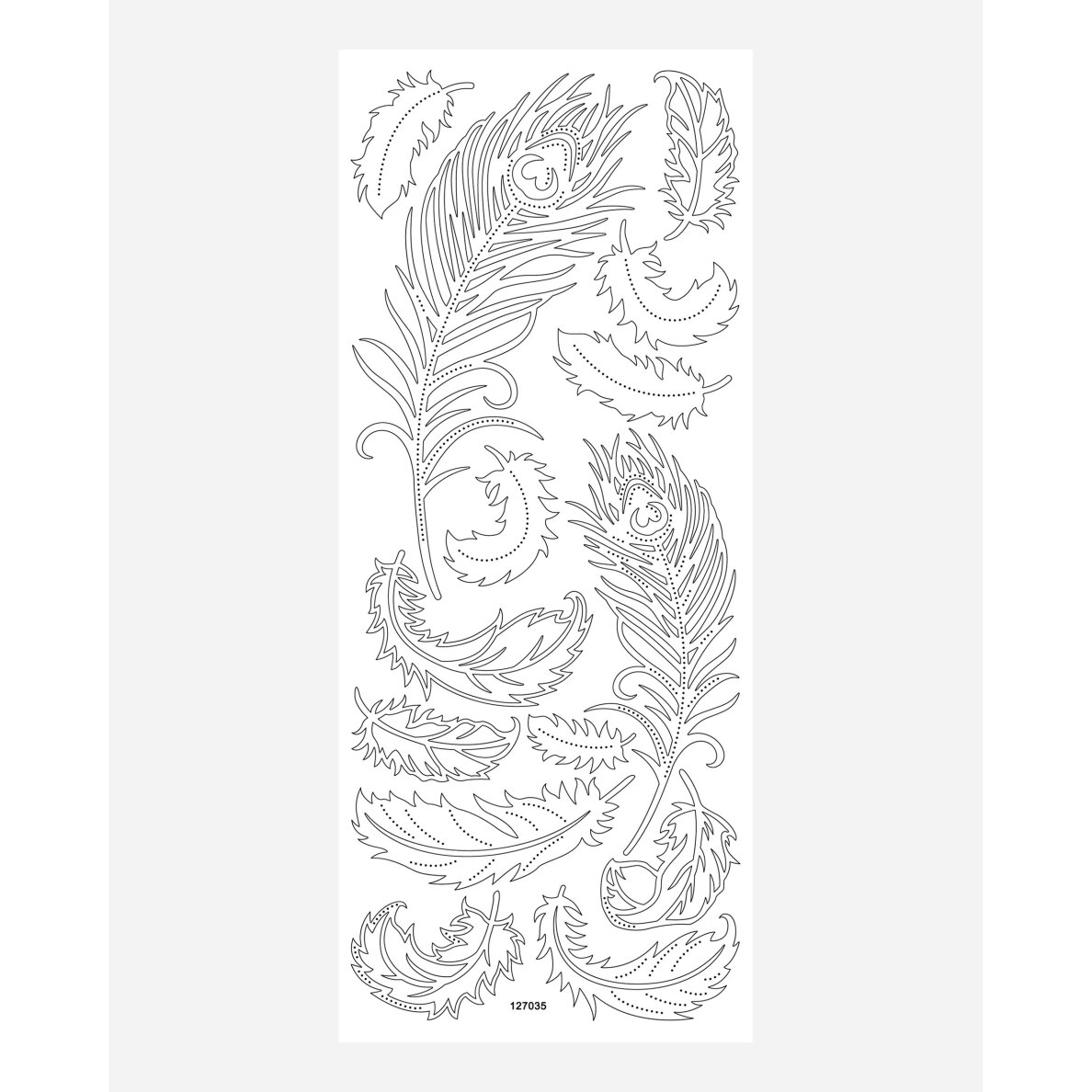 Contour-Stickers ALL-YEAR-ROUND, appx. 10x24cm, 10 sheets, black & white assorted 4