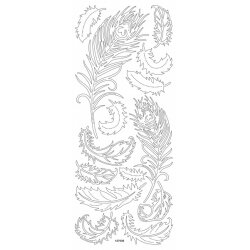 Lipdukų rinkinys Folia, 12 vnt., auksinis+sidabrinis 8